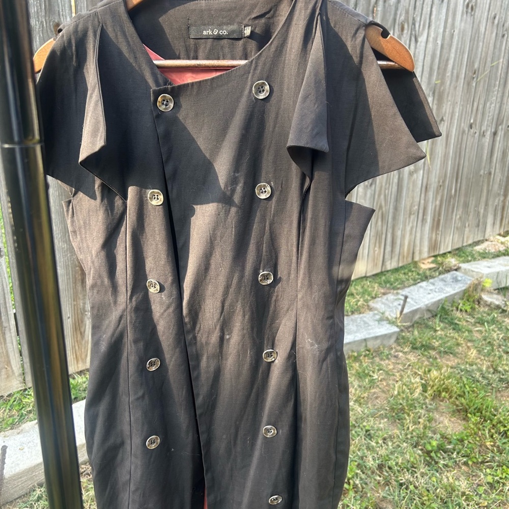 Ark & Co Black Ruffle Sleeve Dress